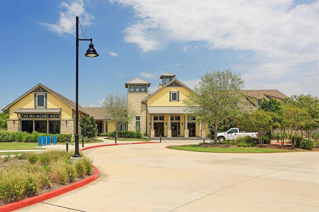 Inside this clubhouse is a fitness center.