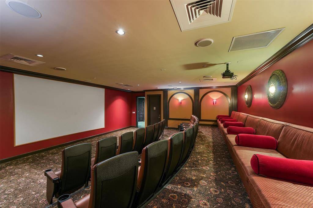 Experience movie nights in a 35-seat theater room, perfect for private screenings and entertainment.