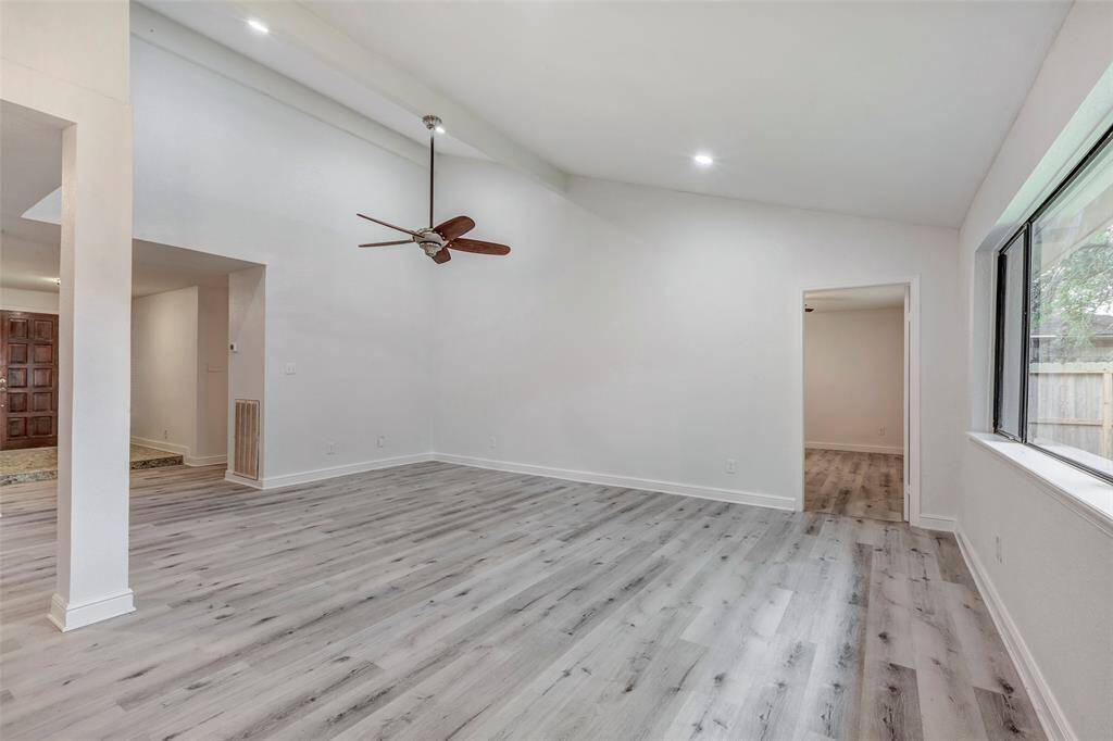 Plenty of space for a large sectional.