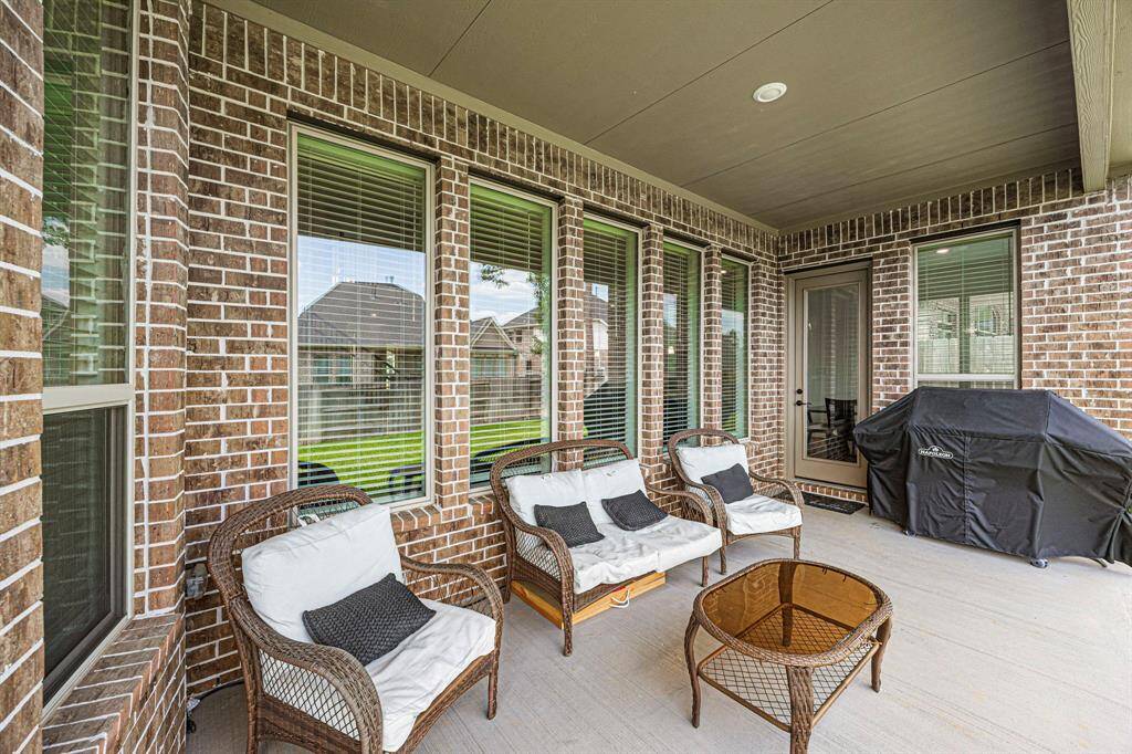 Watch the sunrise and enjoy a warm beverage under your covered patio.