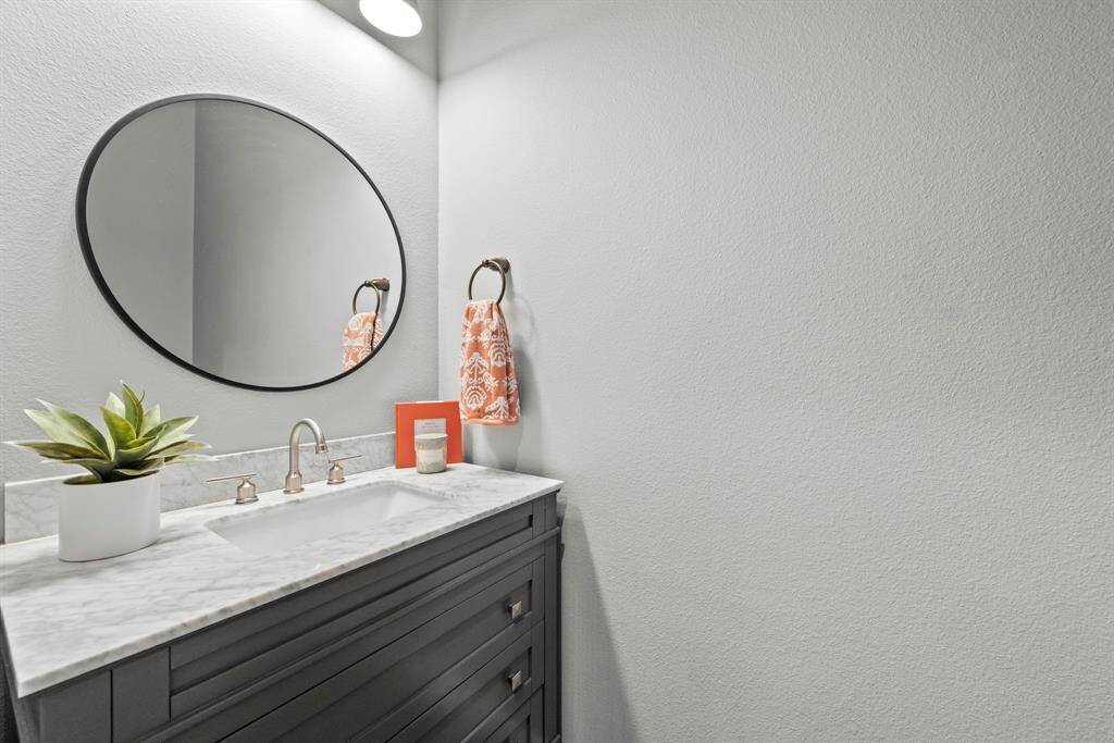 Downstairs powder room half bath