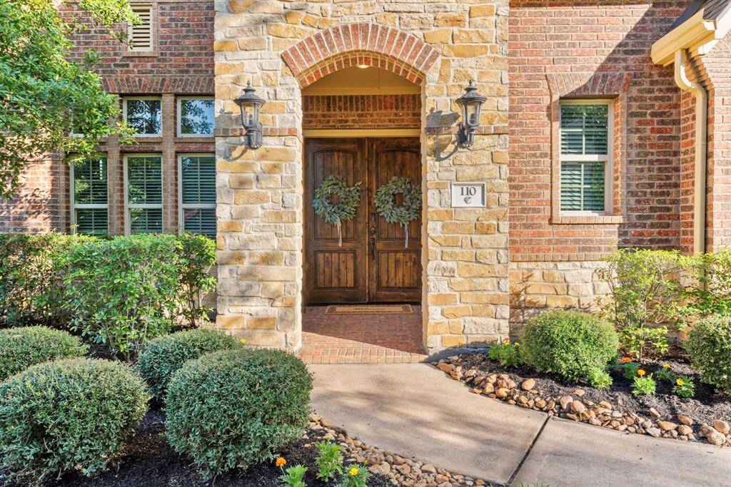 Double door covered entry.