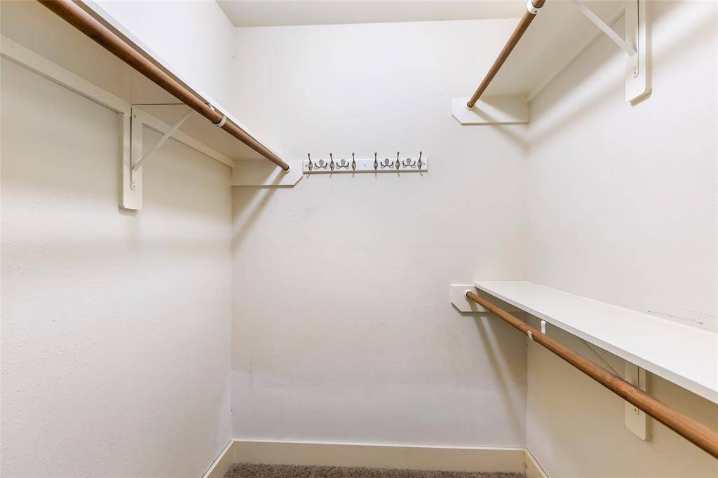 Large walk in closet in the primary