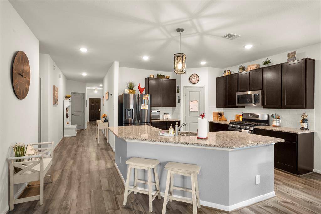 Spacious Kitchen with large island area.