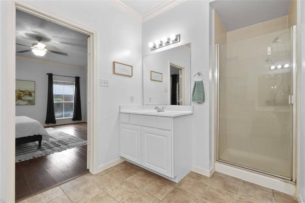 Separate spaces make getting ready easier!