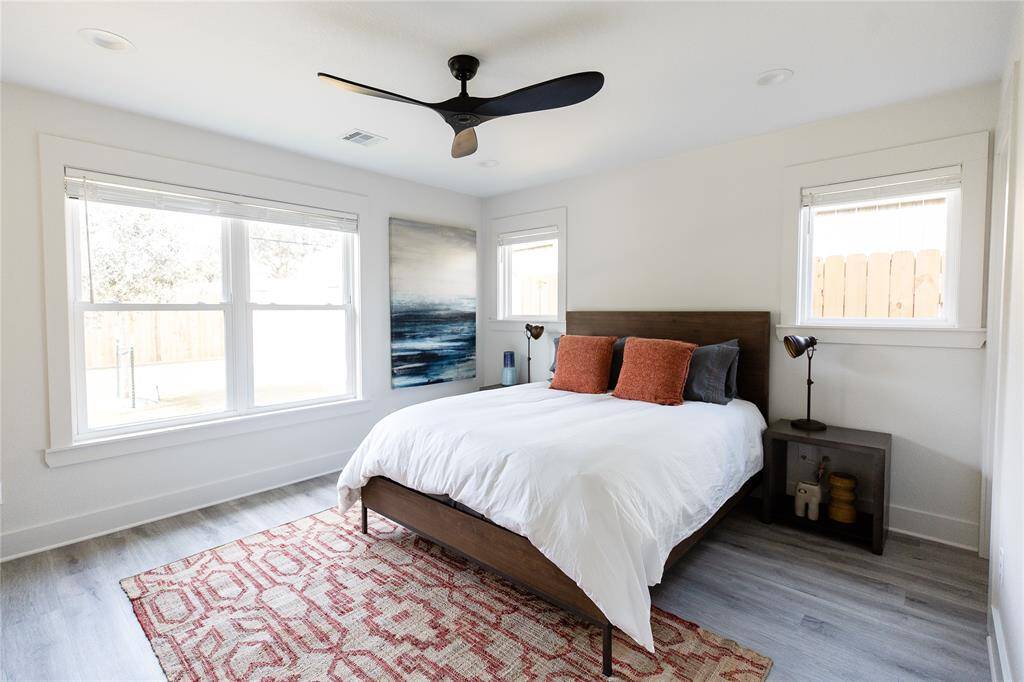 East side bedroom with en suite bath.  Located in the back of home.