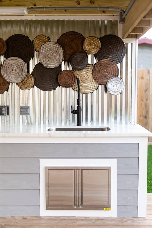 Outdoor sink.