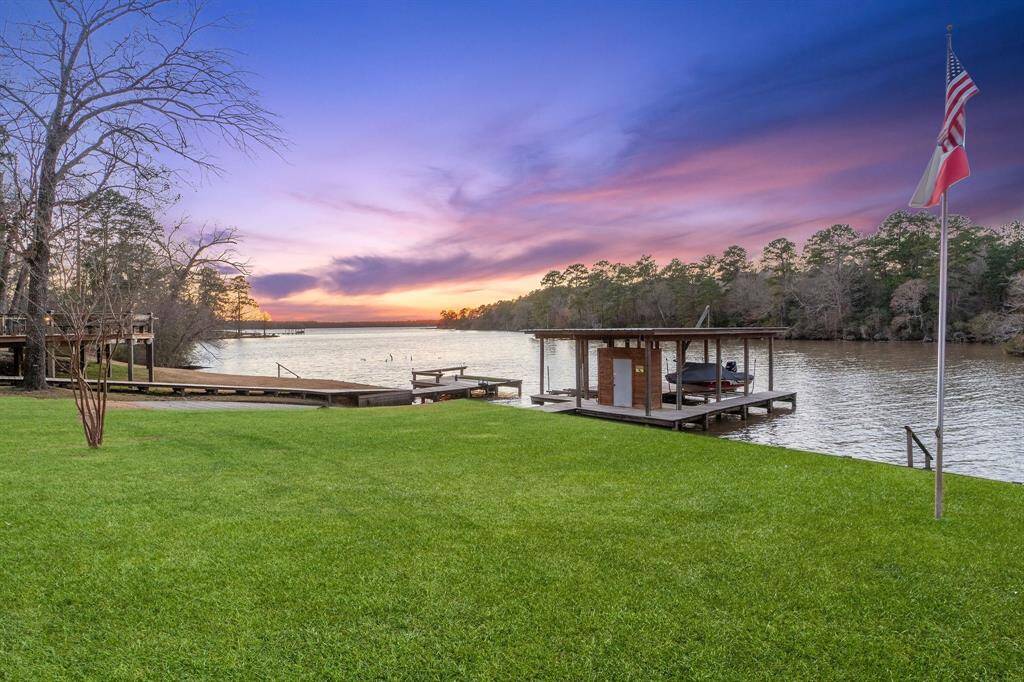 Situated on the shoreline so it doesn't block the view