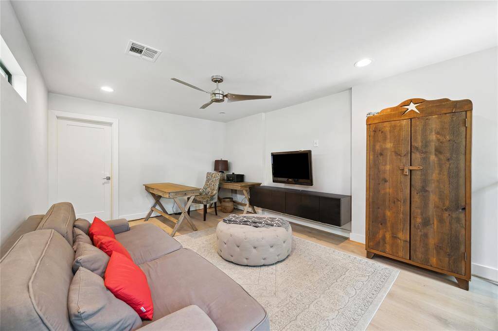 Extra room also has additional closed off storage space