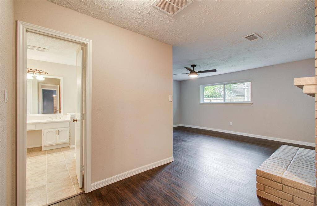 The Master Bedroom sits on one side of the home from the other bedrooms and MIL Suite.