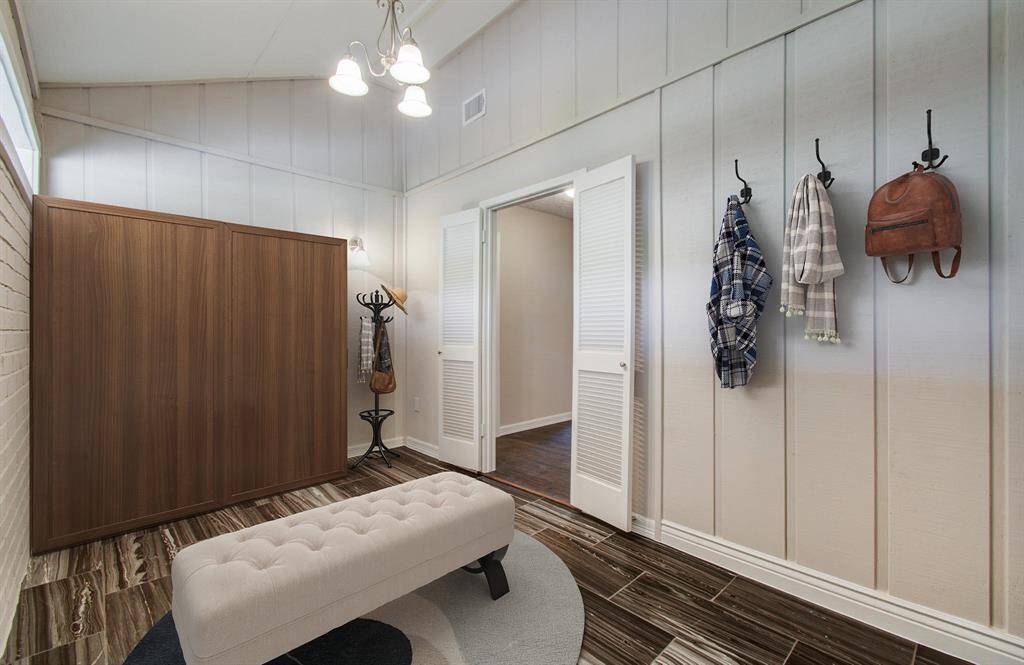 There's also a 14 x 8 Flex Room off the Master Bedroom.  Virtually Staged as a Walk-in closet, space can also be used as a home office or workout space.