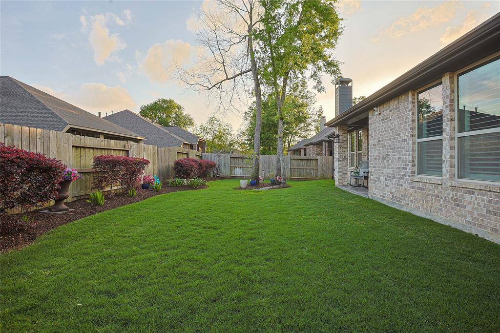 Full sprinkler system helps maintain the lush yard