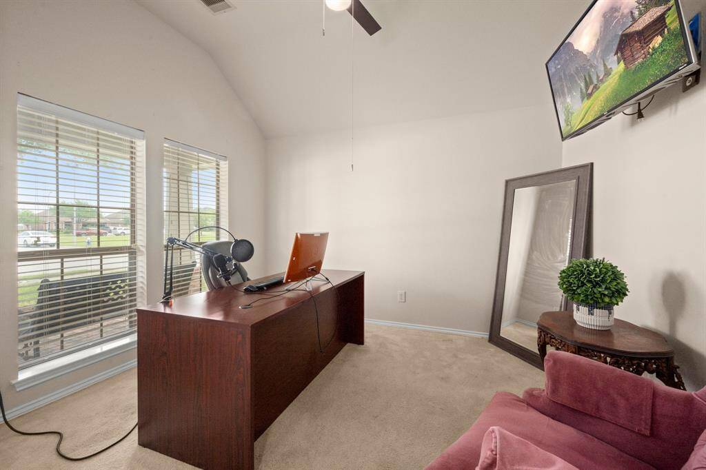 Private study/office just off the entry behind double doors.