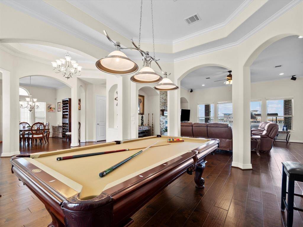 formal dining being used as entertaining area with pool table