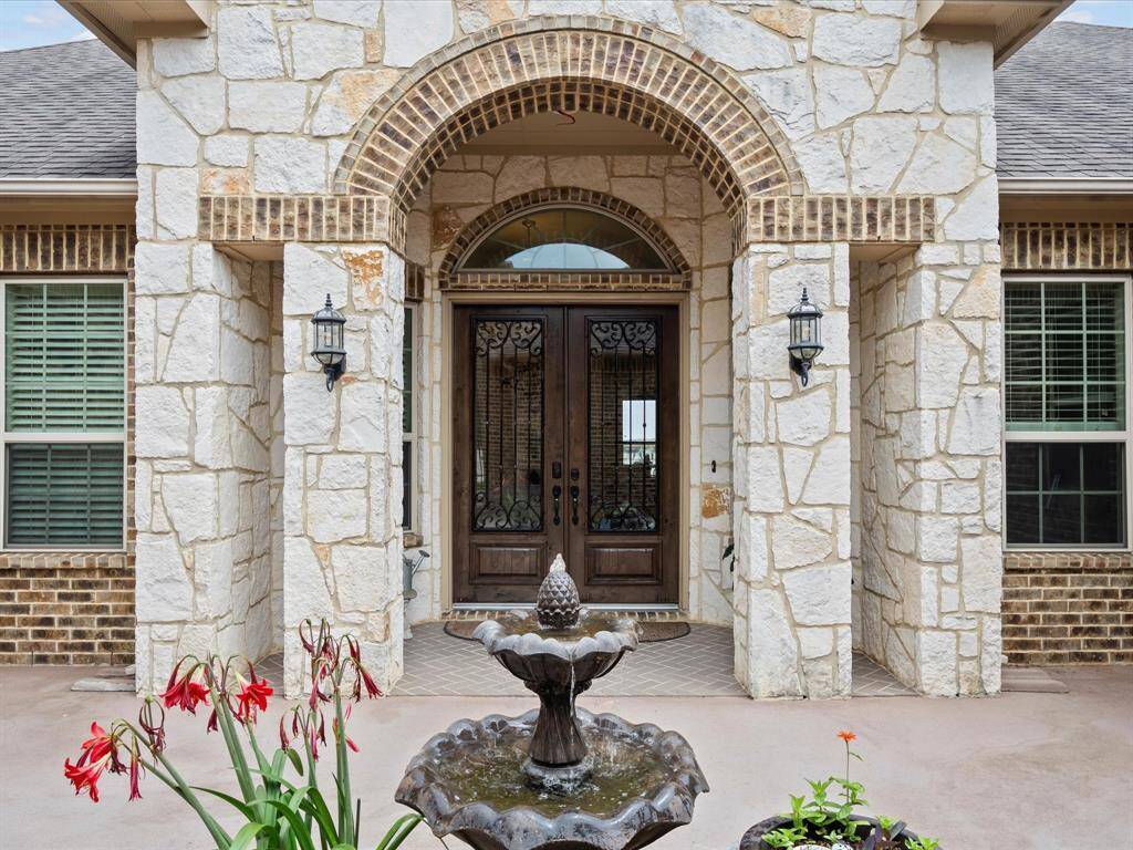 soaring double front doors