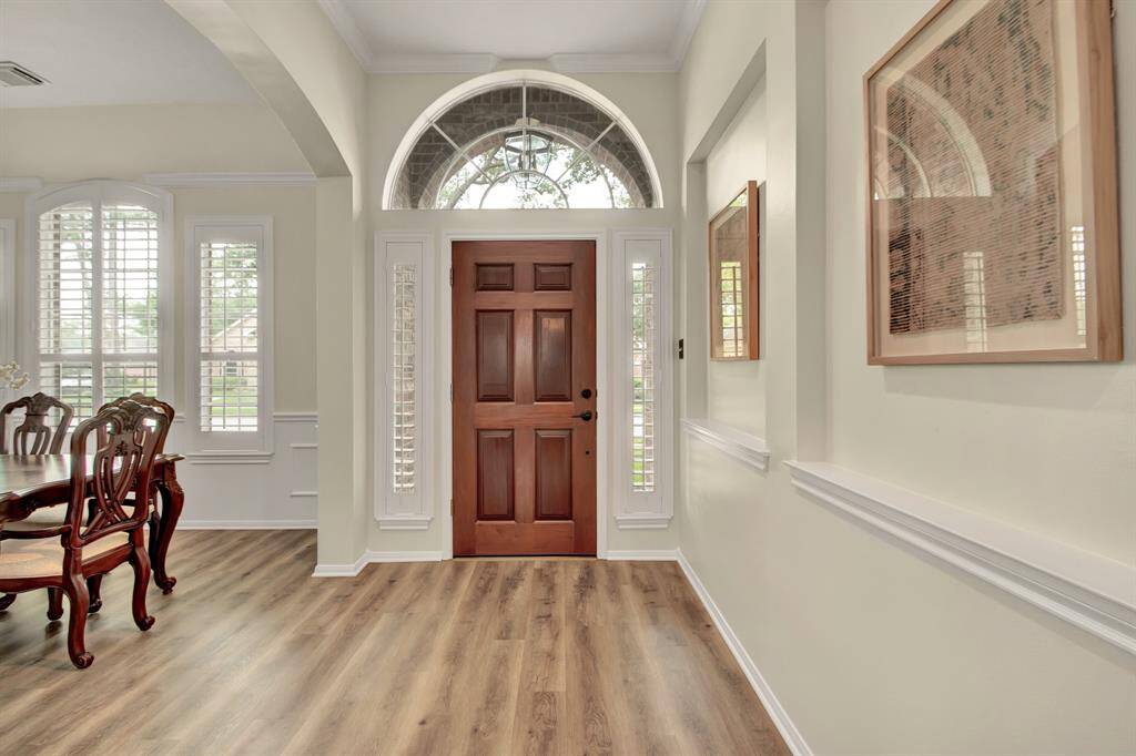 Entryway with Dining Room on the right.