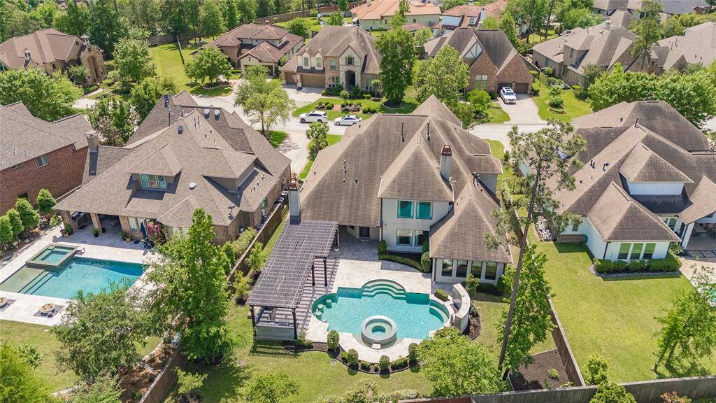 Complete aerial view of the home.