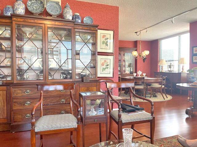 View from living room to dining room