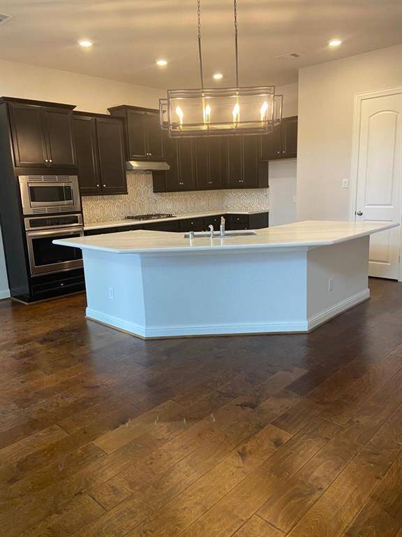 Kitchen island and kitchen background