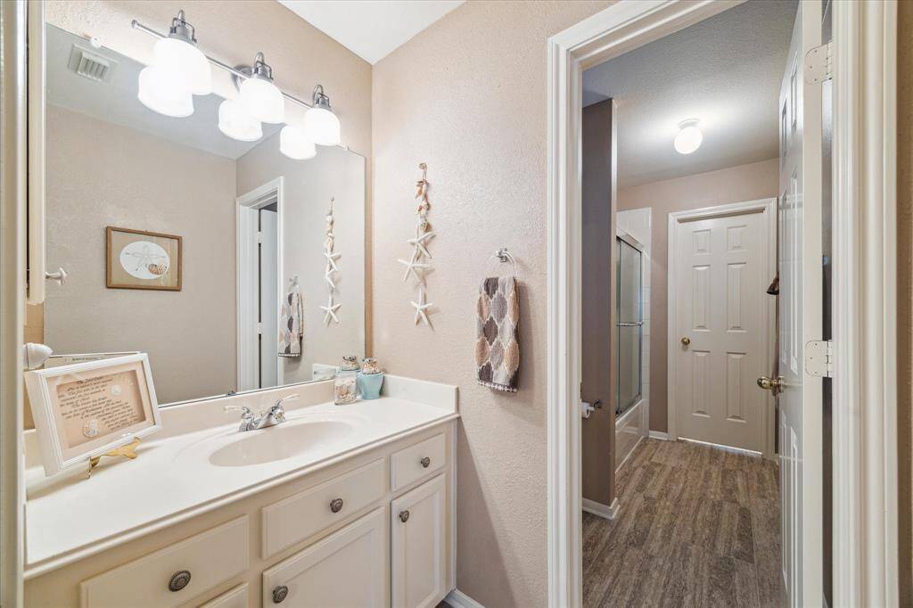 This is one side of the Hollywood bath that separates two bedrooms.