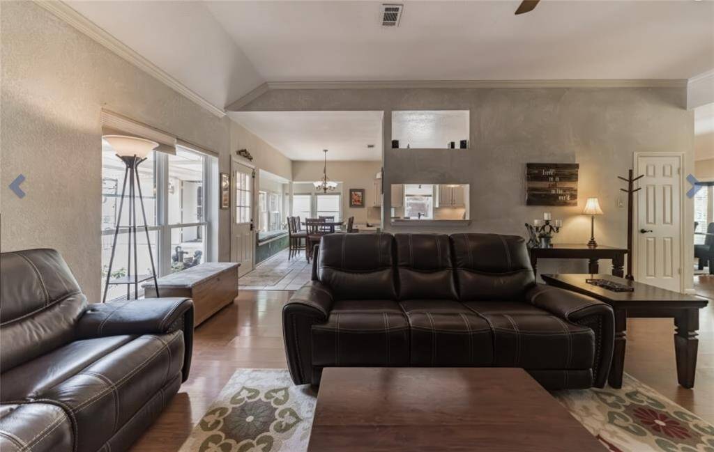 Breakfast and kitchen opens to the family room