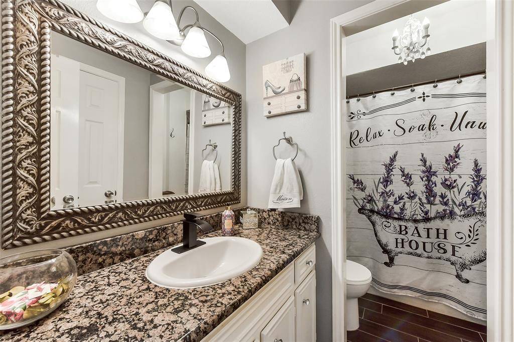 Updated secondary bathroom.