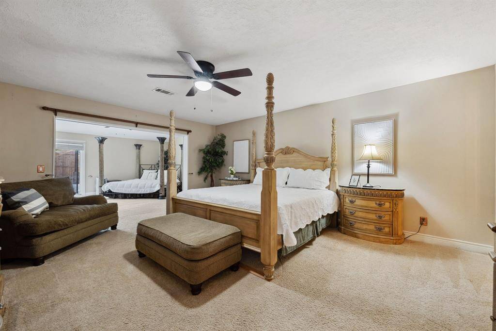 The Primary Bedroom includes an Extended Flex Space, Perfect for a Home Office, personalized workspace, or private retreat.