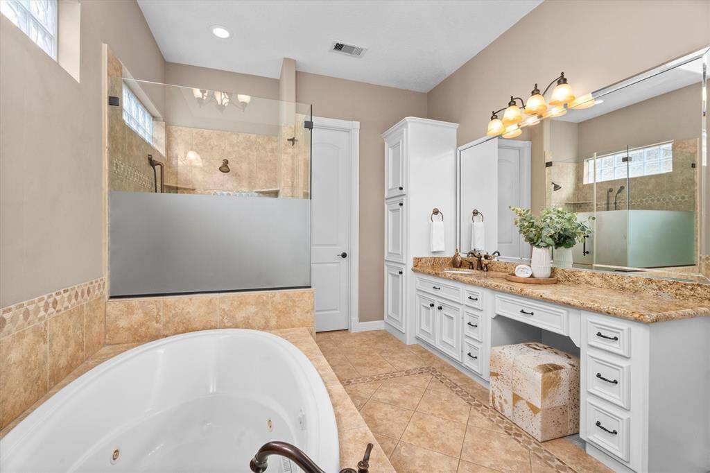 Garden tub and separate shower