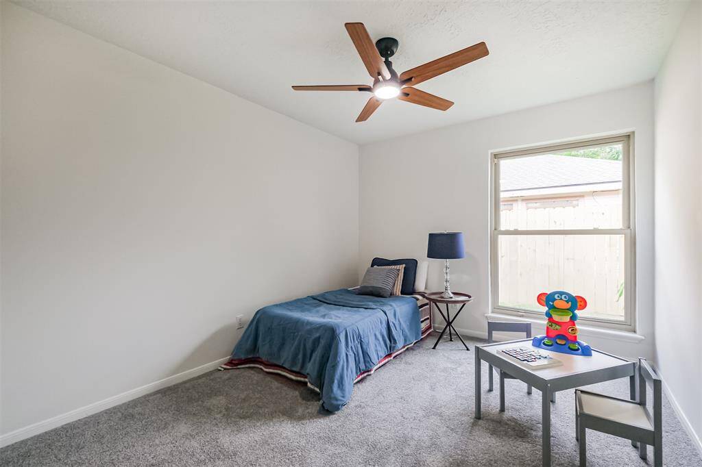 This secondary room is large enough for twin beds or a queen with dresser