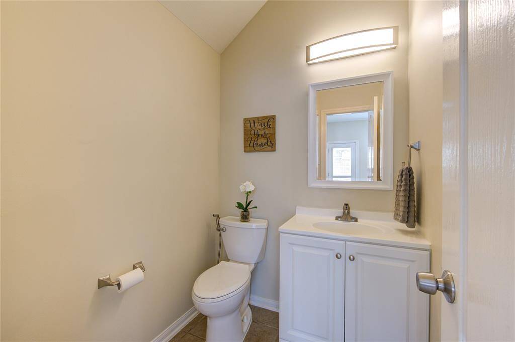 Guest bathroom with updated features.