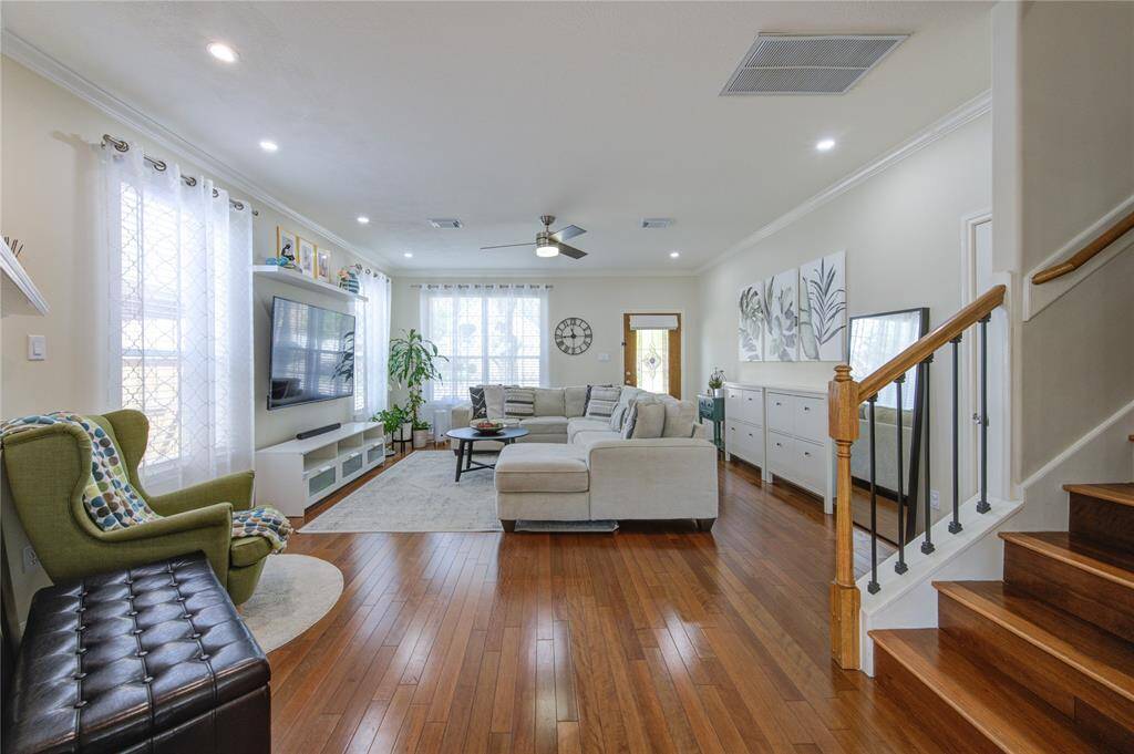 Gorgeous wood flooring throughout.