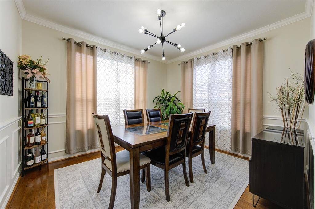 Spacious and lovely formal dining area.