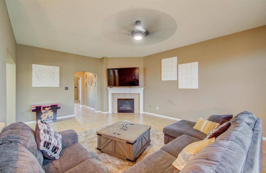 Another view of the spacious family room.