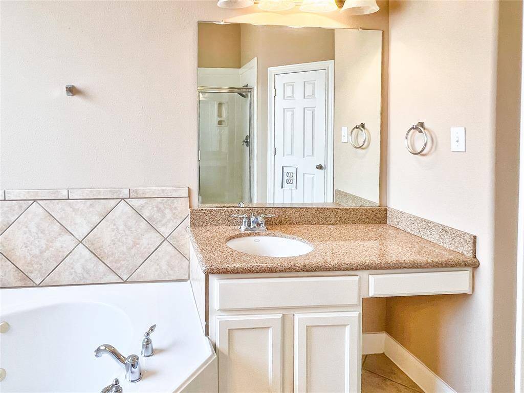 Vanity in primary bathroom