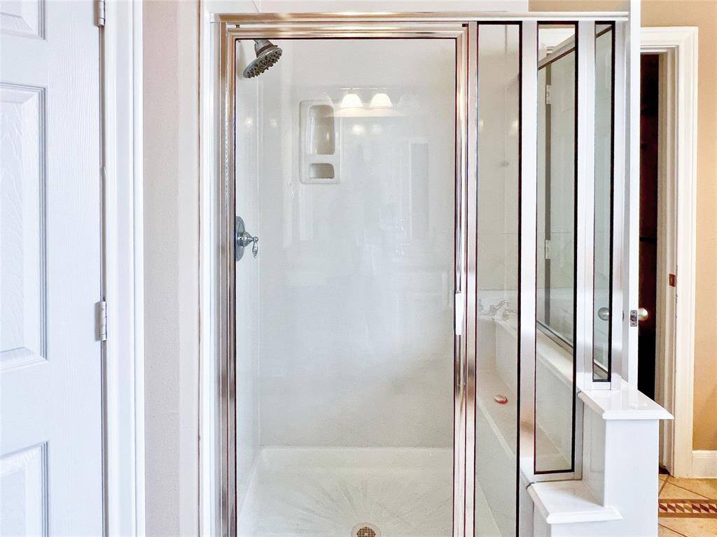 Separate shower in primary bath