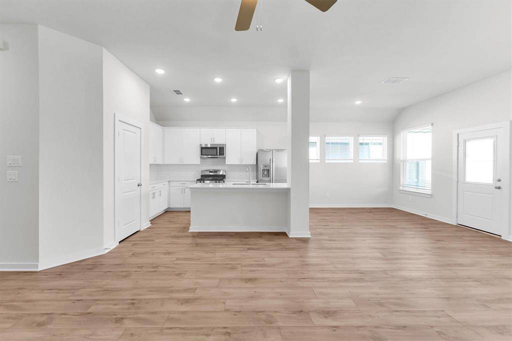 Living room and kitchen