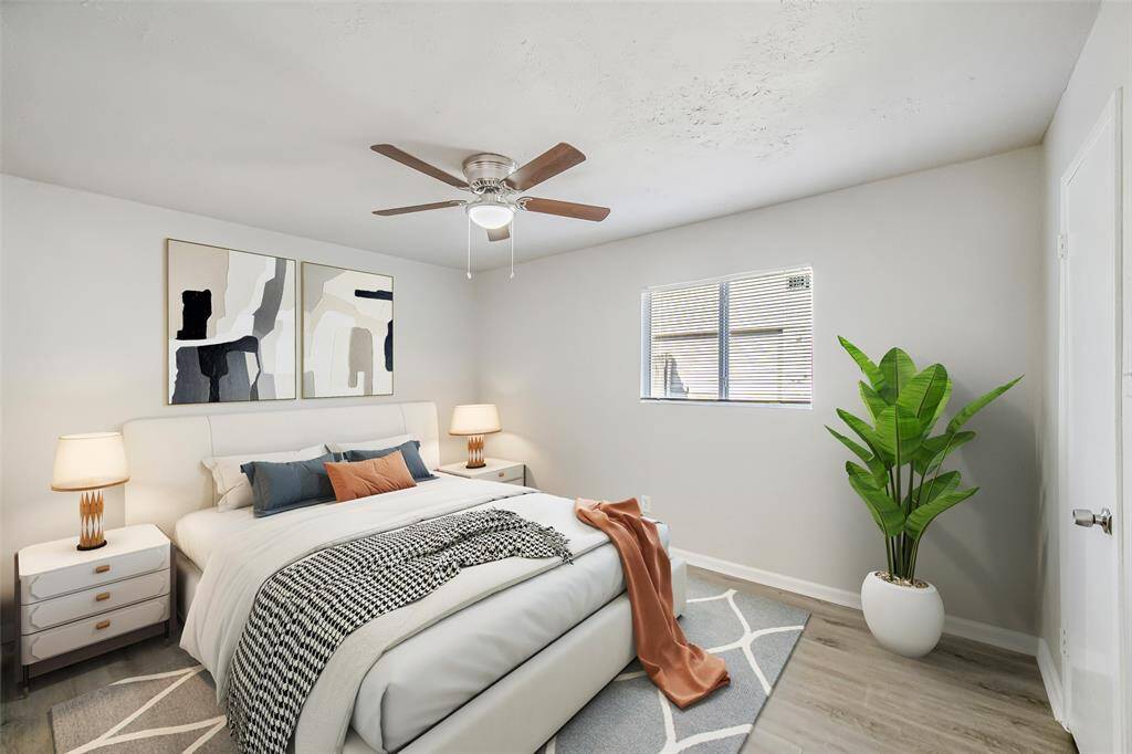For reference, the secondary bedroom has been virtually staged to showcase its full potential and functionality.