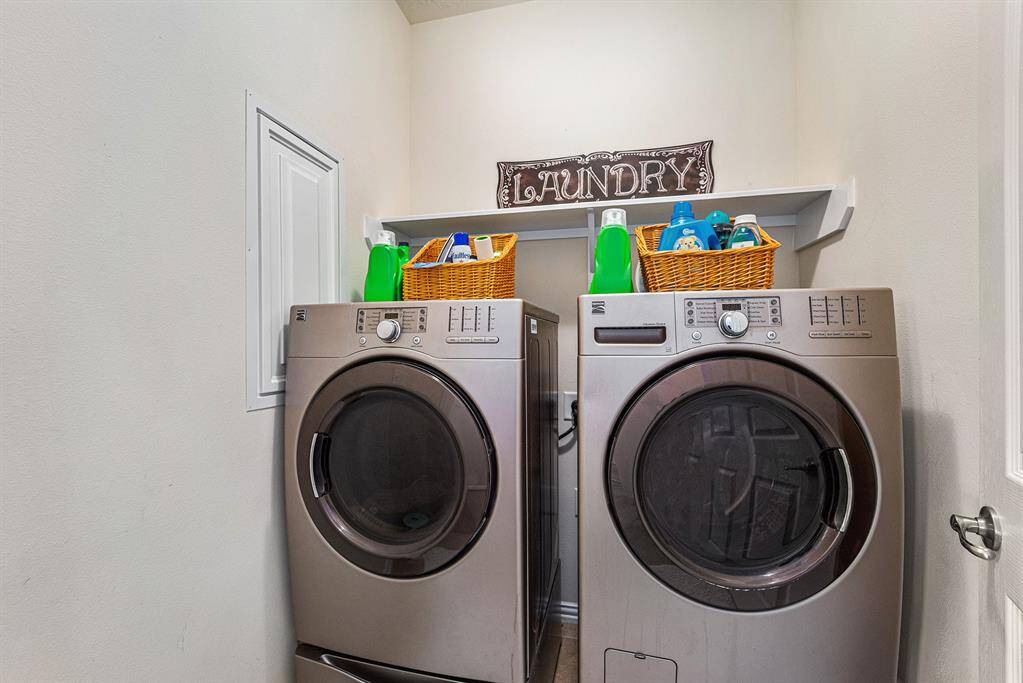 View of the laundry room off the garage.