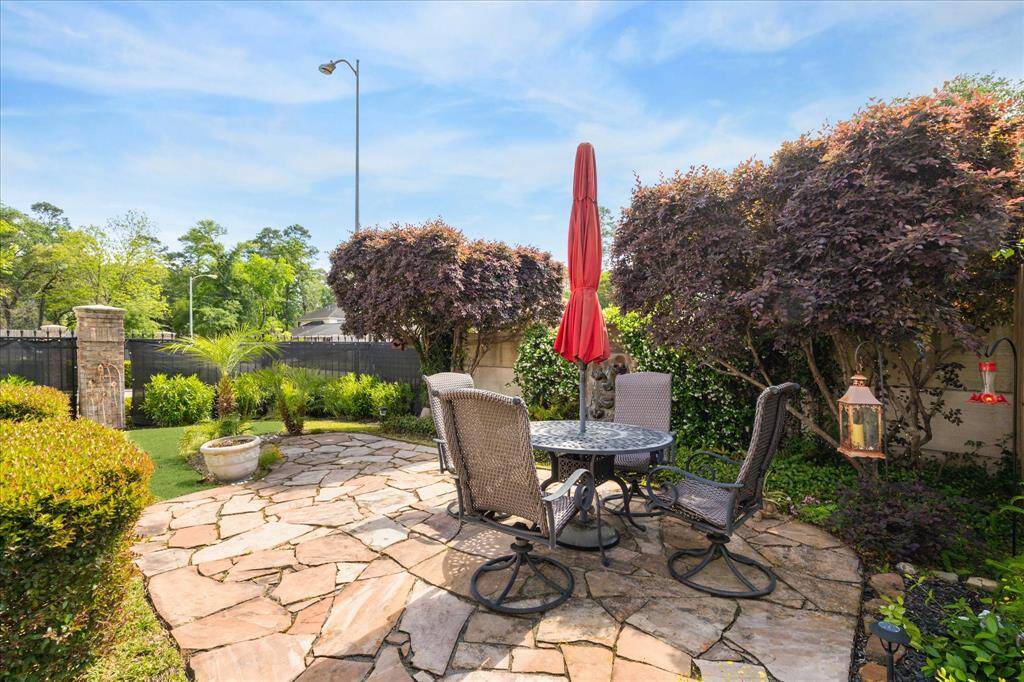 Flagstone patio; no back or side neighbors.