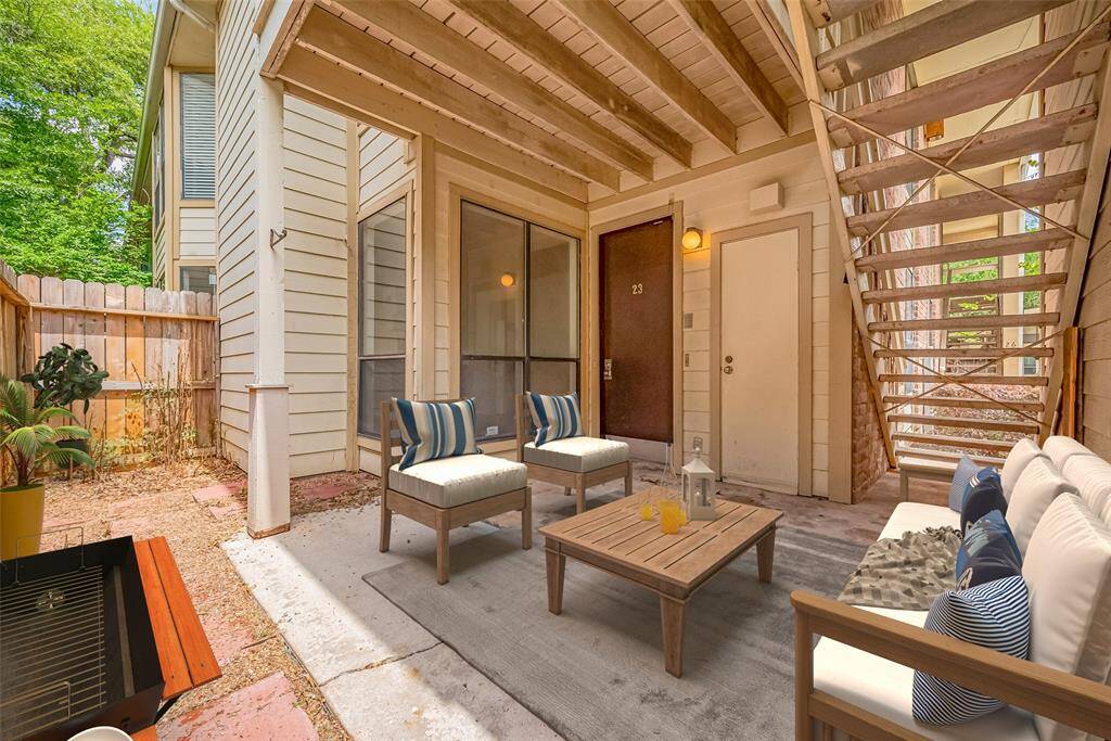 There is plenty of space available to install vibrant, green turf, creating an inviting area for your beloved pets or children to play and enjoy the outdoors. Virtually enhanced photo