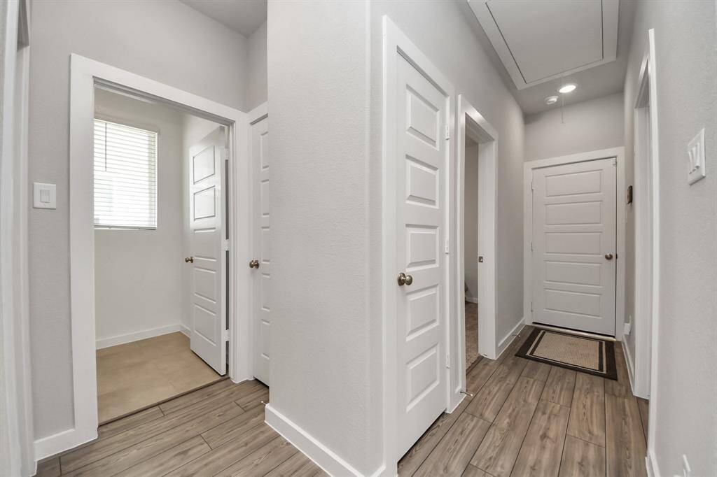 Hallway leading to the garage