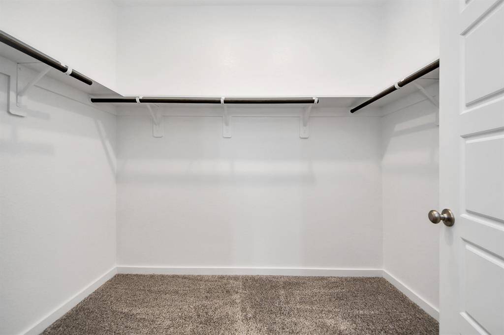 Walk in primary closet