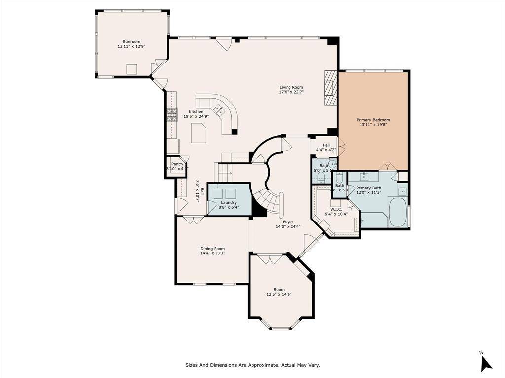Second Floor Plan *Sizes and dimensions are approximate. Actual may vary*