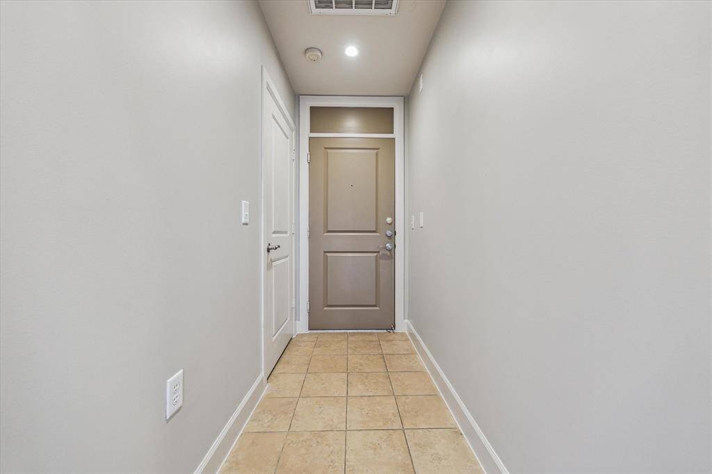 Unit has indoor storage closet conveniently located off the entryway.