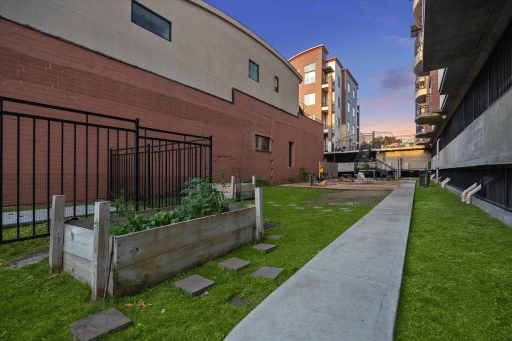 This is one of several green spaces for dogs, gardening, walking, etc.