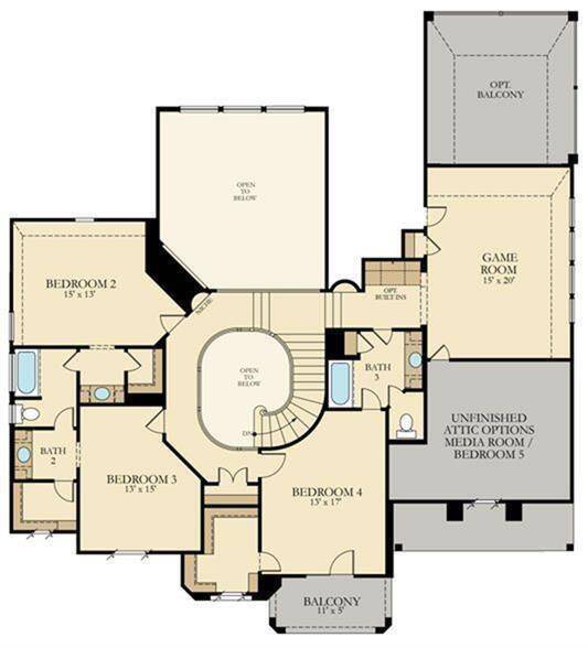 Upper level floorplan