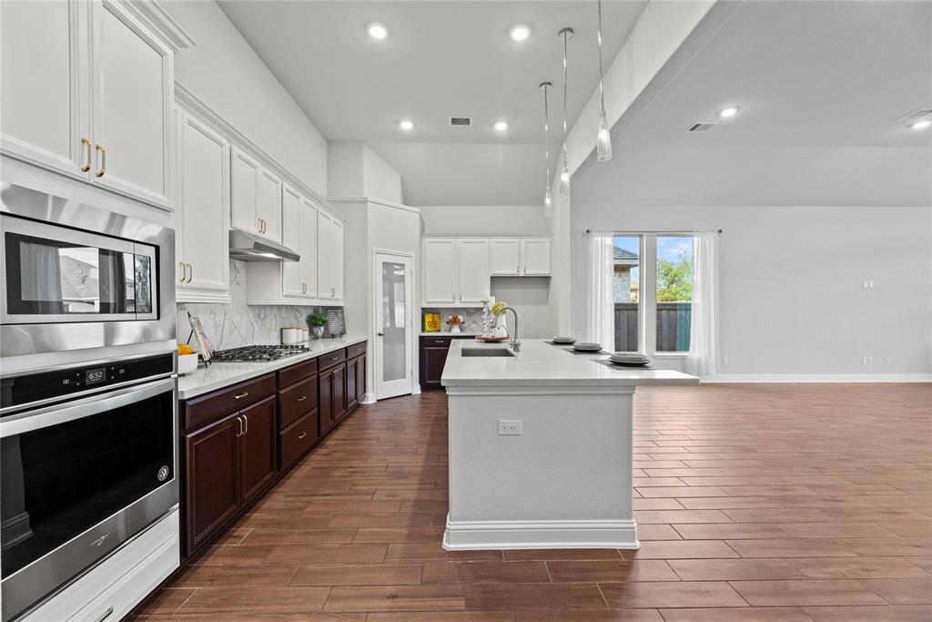 Plenty of counter and storage space.