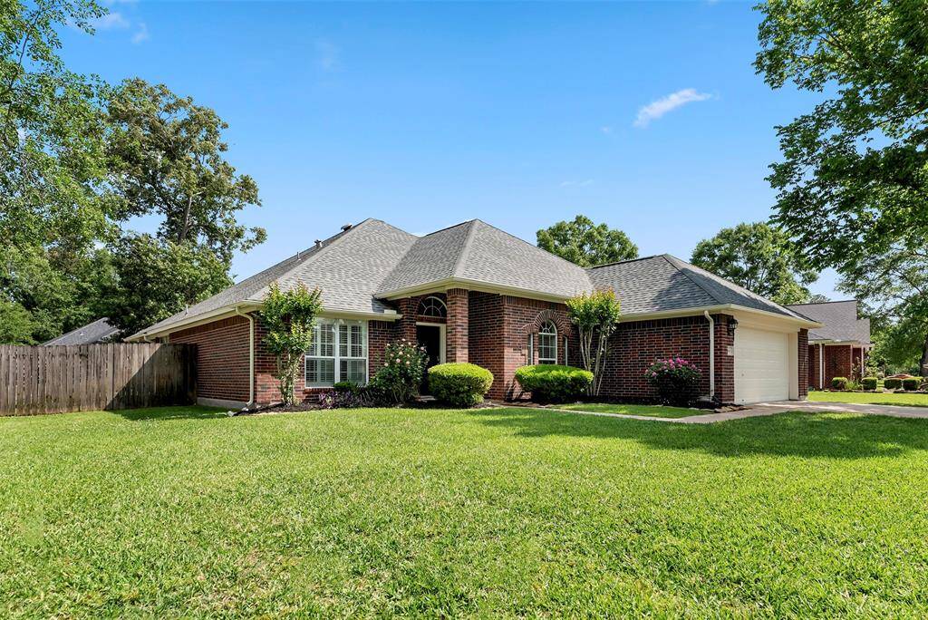 Left view with beautiful landscaping