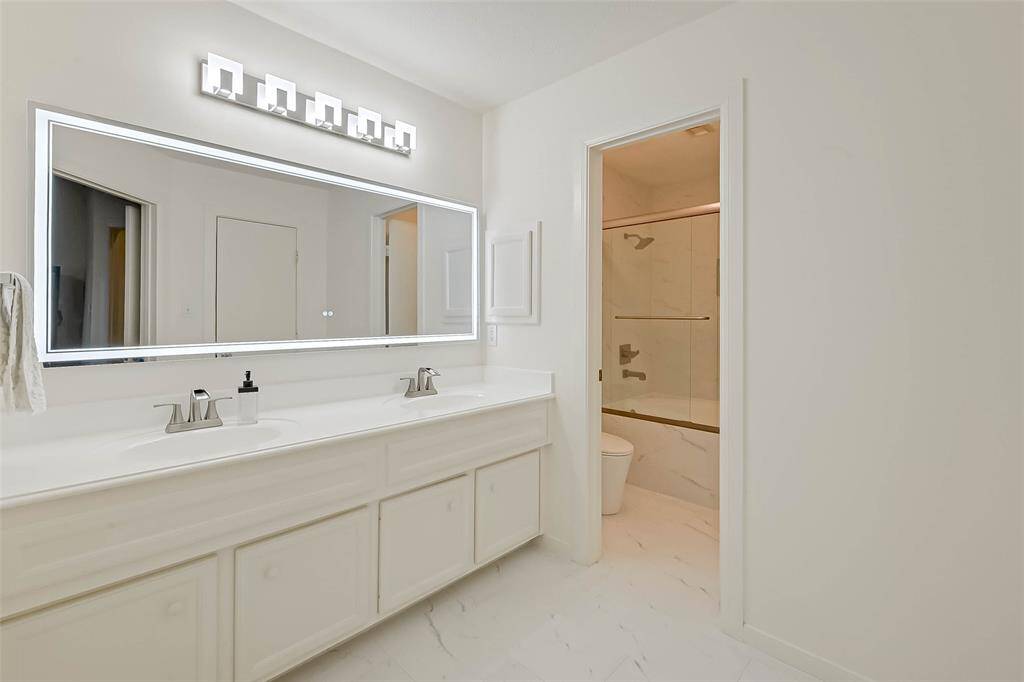 Master bathroom was completely remodeled