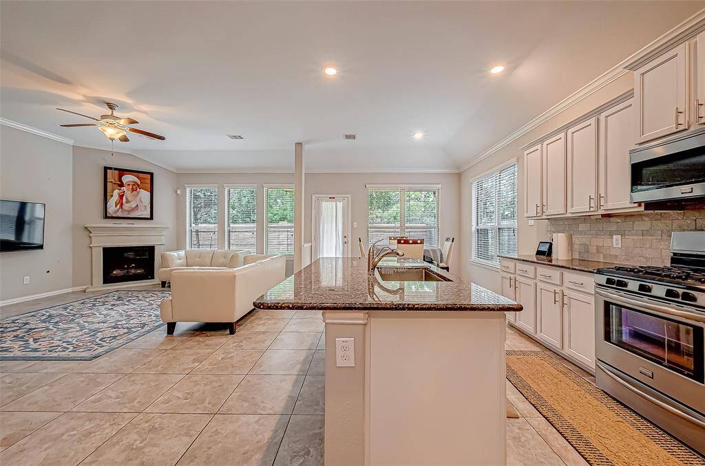Kitchen open to living room